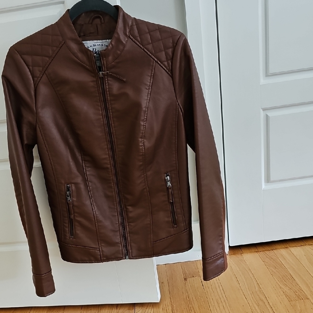 G.H. Bass & Co. Tan Faux Leather Jacket